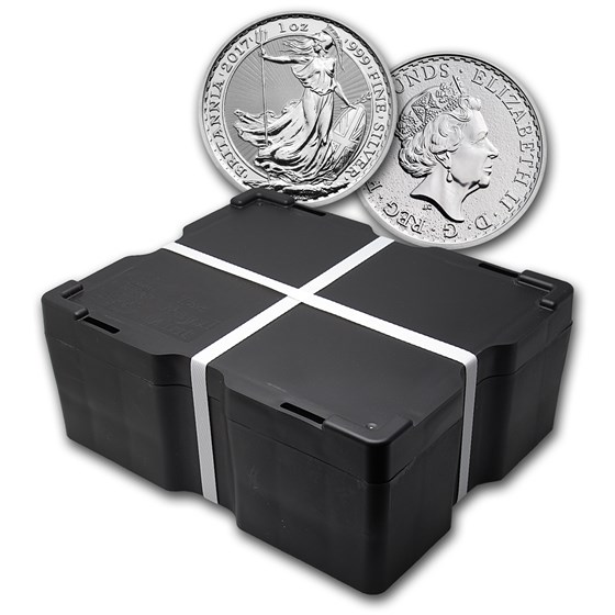 2017 500-Coin 1 oz Silver Britannia Monster Box BU 2017 500-Coin 1 oz Silver Britannia Monster Box BU